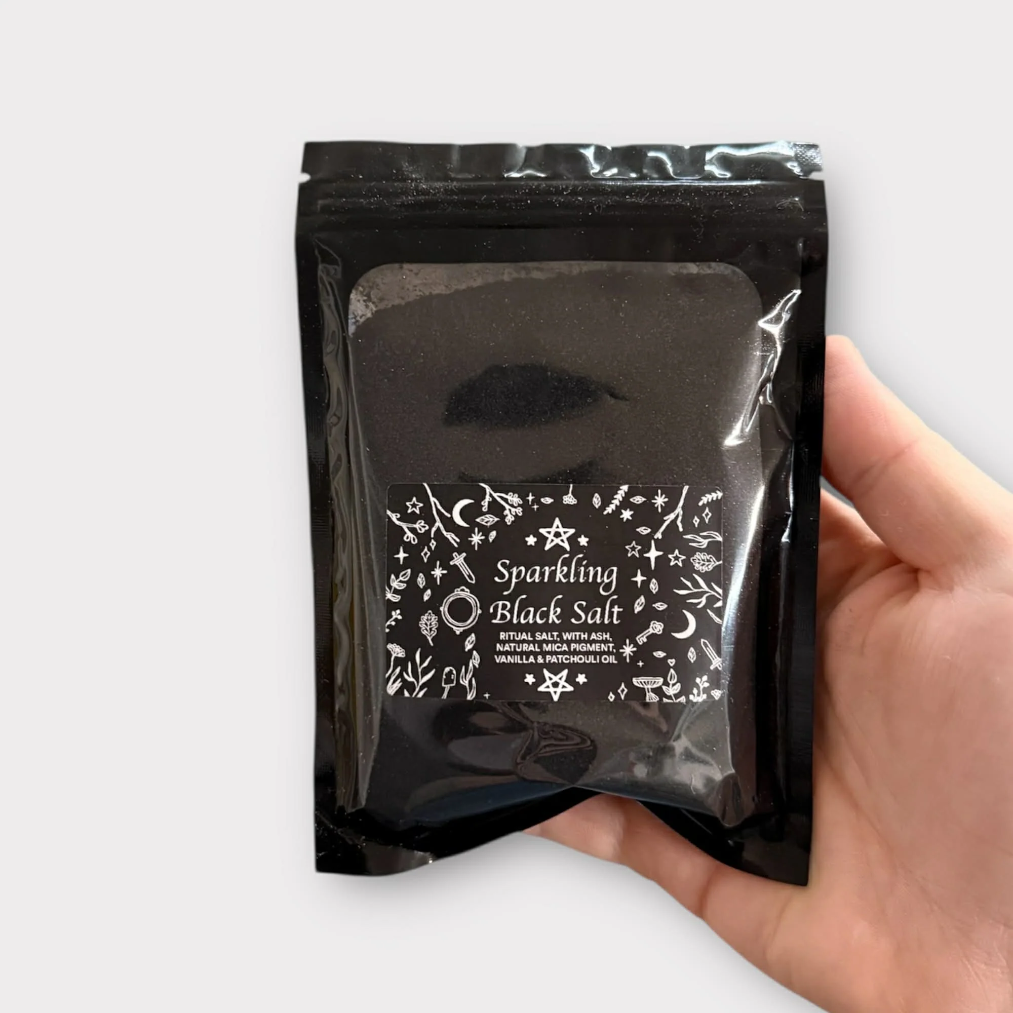 Sparkling Black Ritual Protection Salt - Vanilla & Patchouli